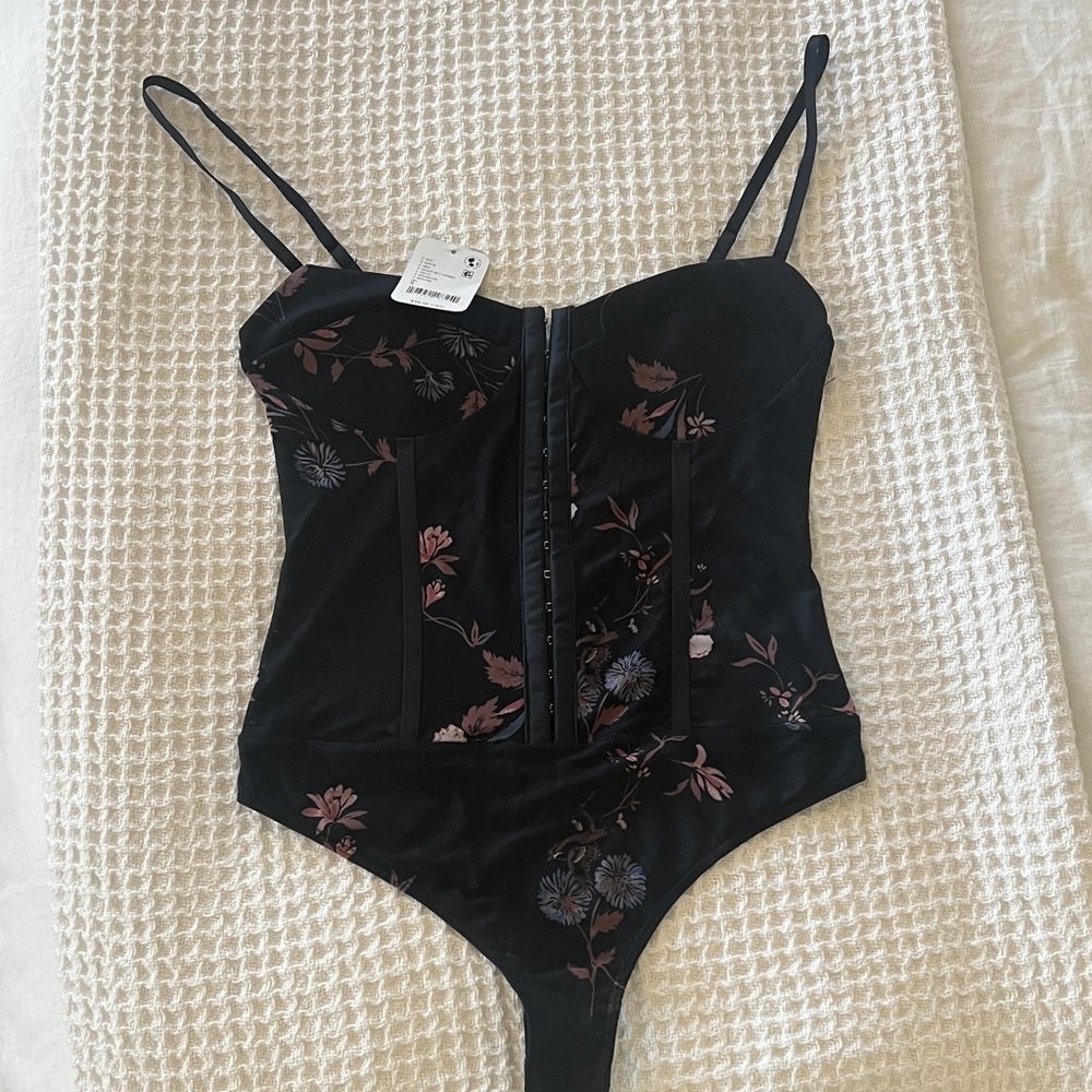 NWT: Free People x Intimately FP Printed Night Rhythm Bodysuit size small
